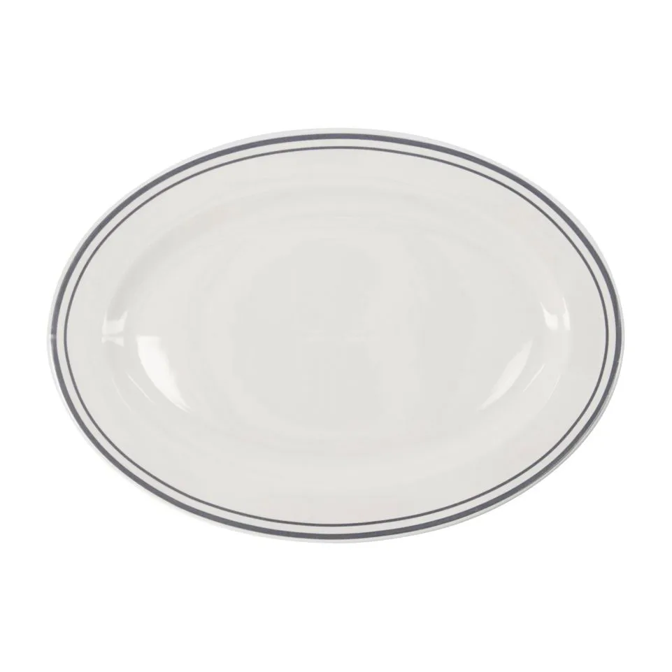 Bistro serving plate 29.5x40 cm, grey Nicolas Vahé