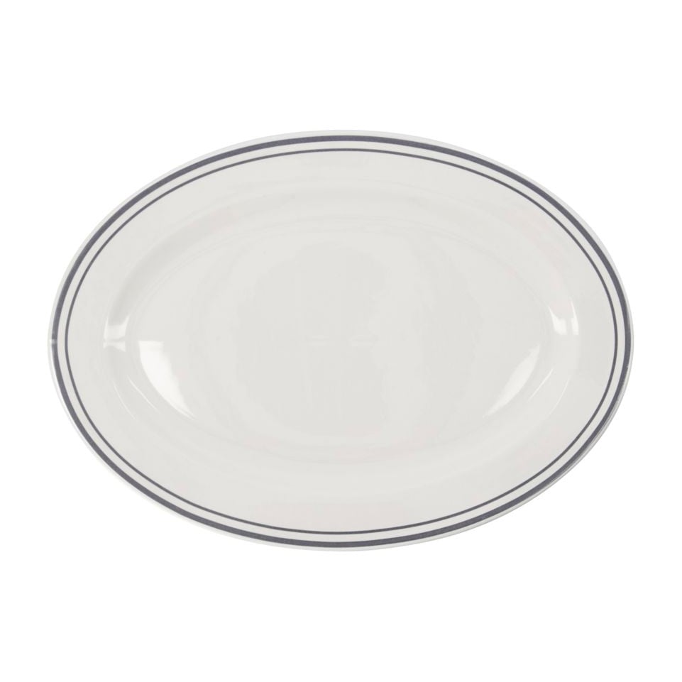 Nicolas Vahé Bistro serving plate 29.5x40 cm grey | Scandinavian Design | Serving platters & dishes | White