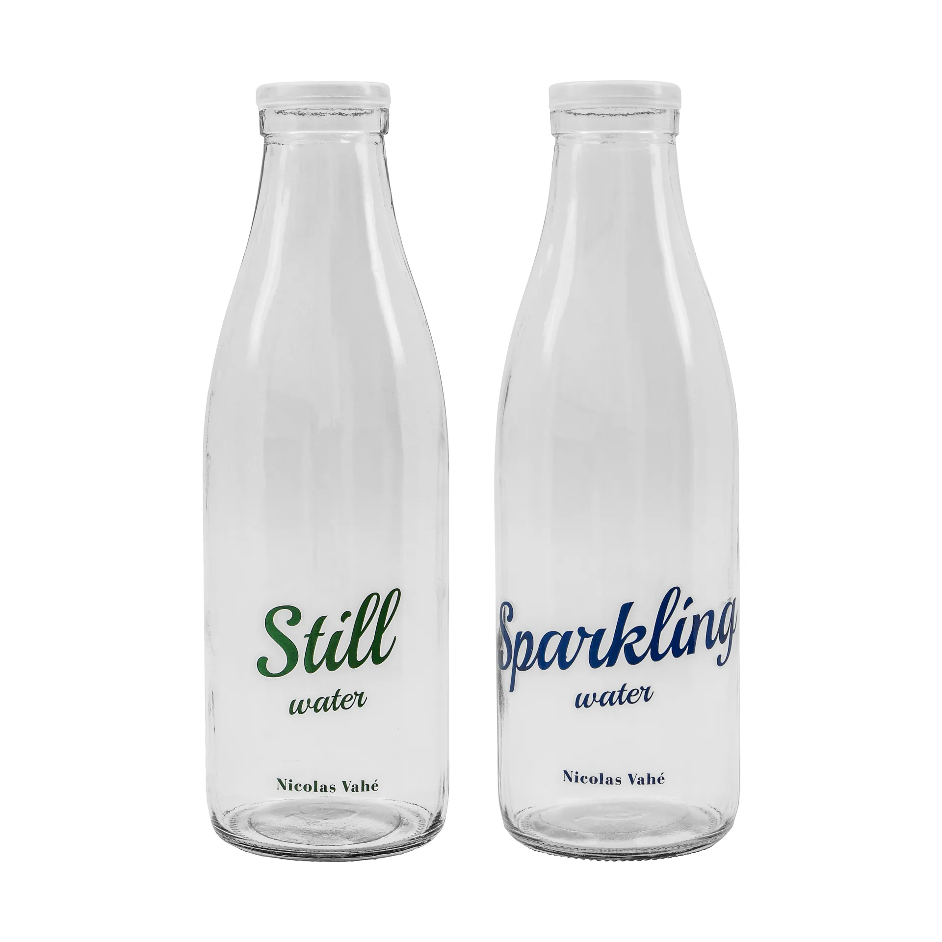 Bottle with lid 1 L, 2 pieces, Still-Sparkling Nicolas Vahé