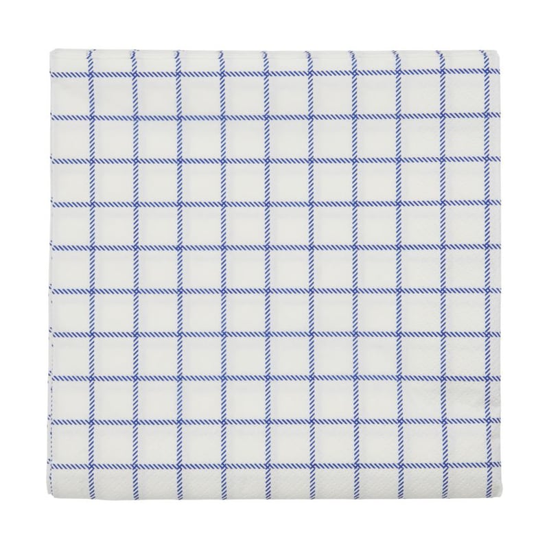 Nicolas Vahé Check napkins 20x20 cm Blue