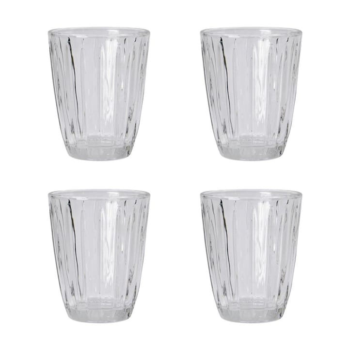 Groove drinking glass 20 cl 4-pack - Clear - Nicolas Vahé