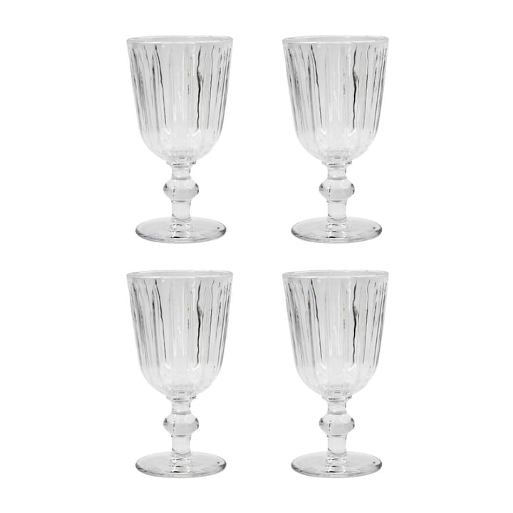 Groove wine glass 24 cl 4-pack - Clear - Nicolas Vahé