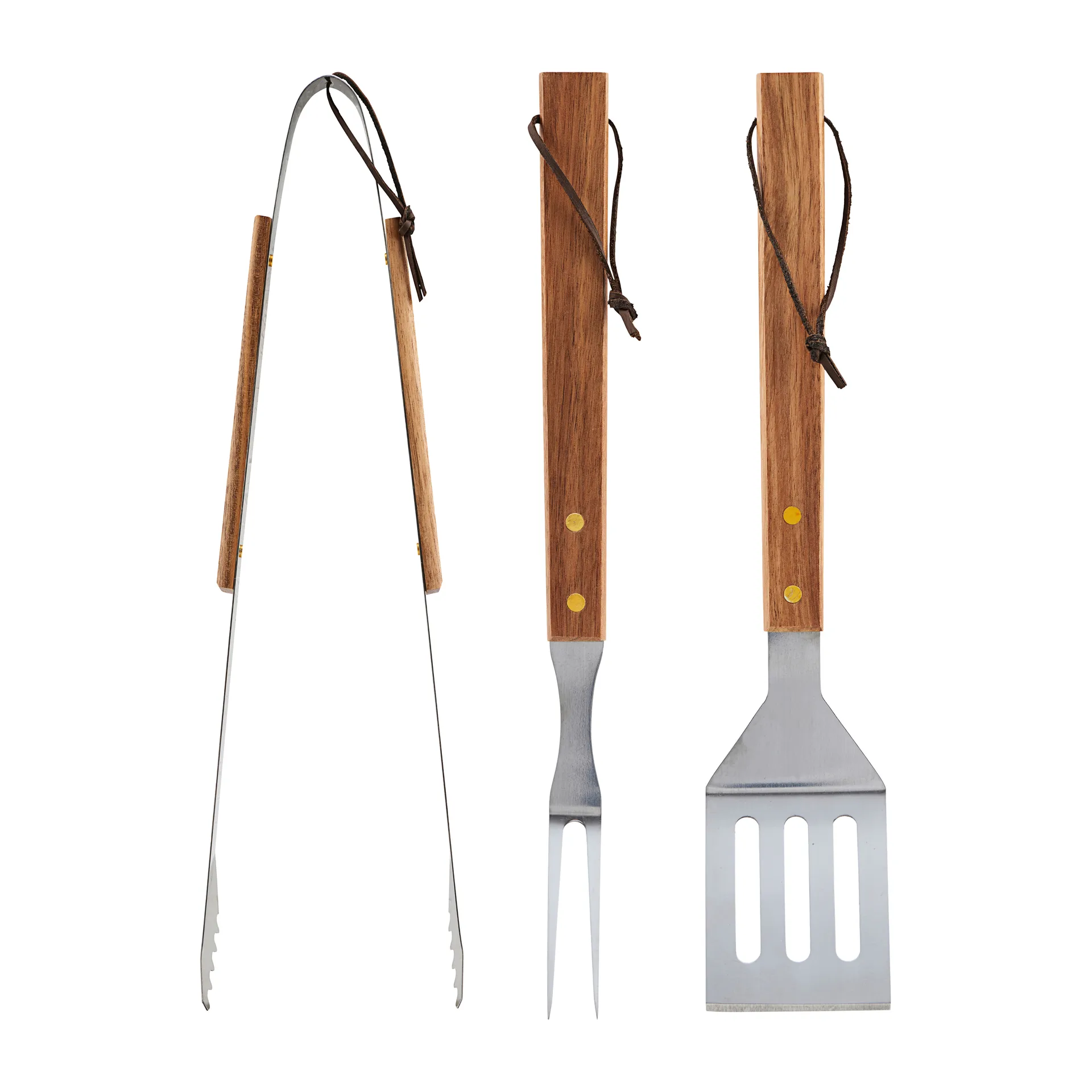 Nicolas Vahé BBQ grill set 3 pieces, Stainless steel-acacia Nicolas Vahé