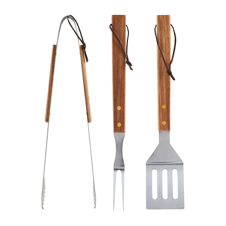 Nicolas Vahé BBQ grill set 3 pieces - Stainless steel-acacia - Nicolas Vahé