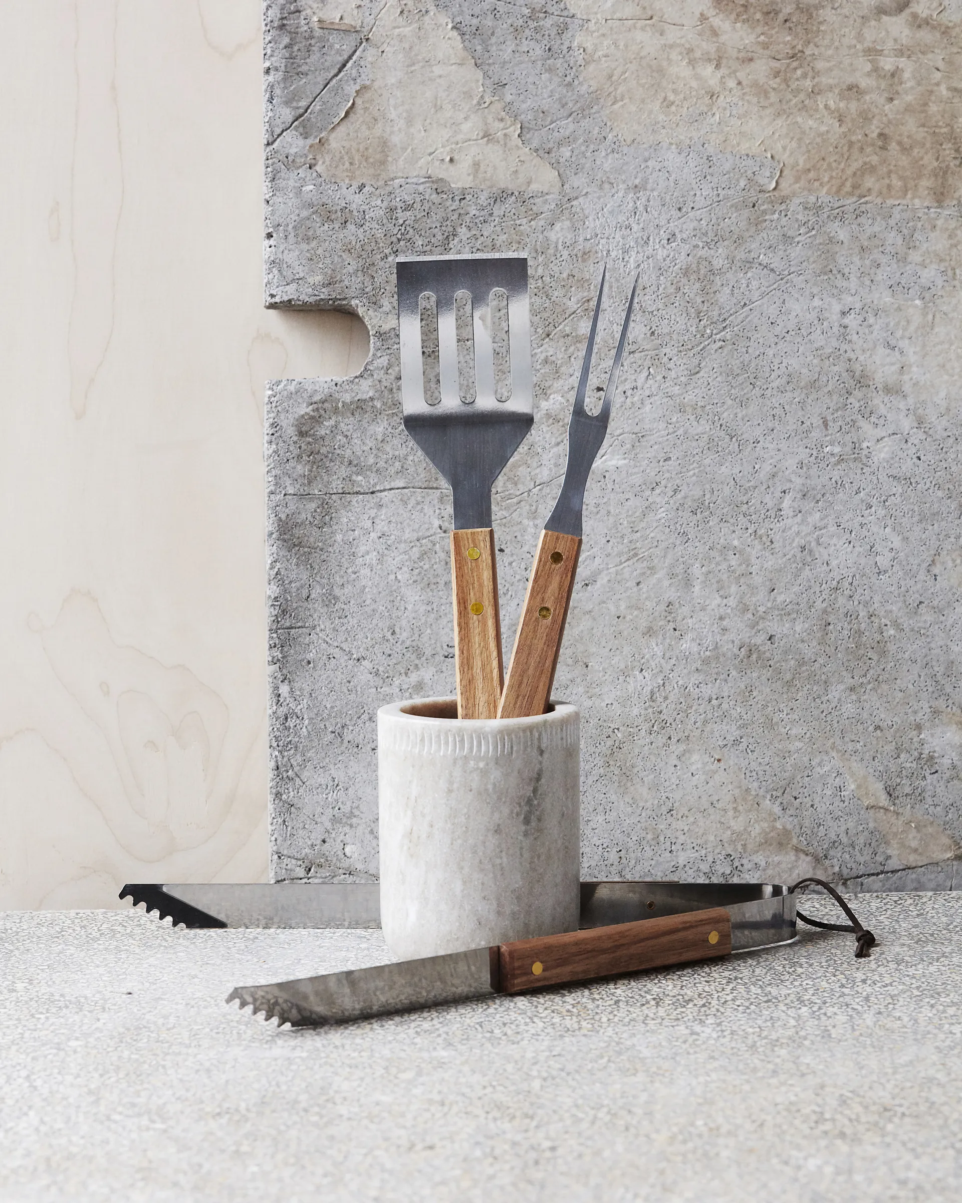 Nicolas Vahé BBQ grill set 3 pieces, Stainless steel-acacia Nicolas Vahé