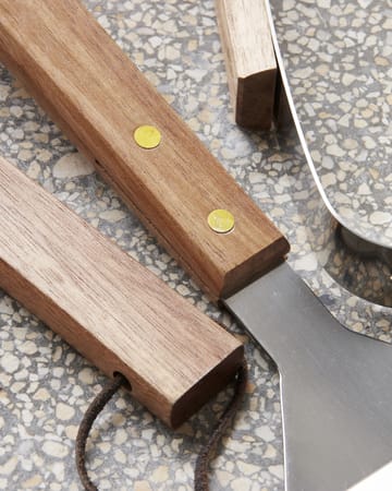 Nicolas Vahé BBQ grill set 3 pieces - Stainless steel-acacia - Nicolas Vahé