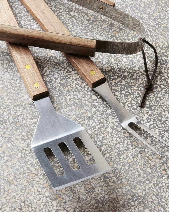 Nicolas Vahé BBQ grill set 3 pieces, Stainless steel-acacia Nicolas Vahé