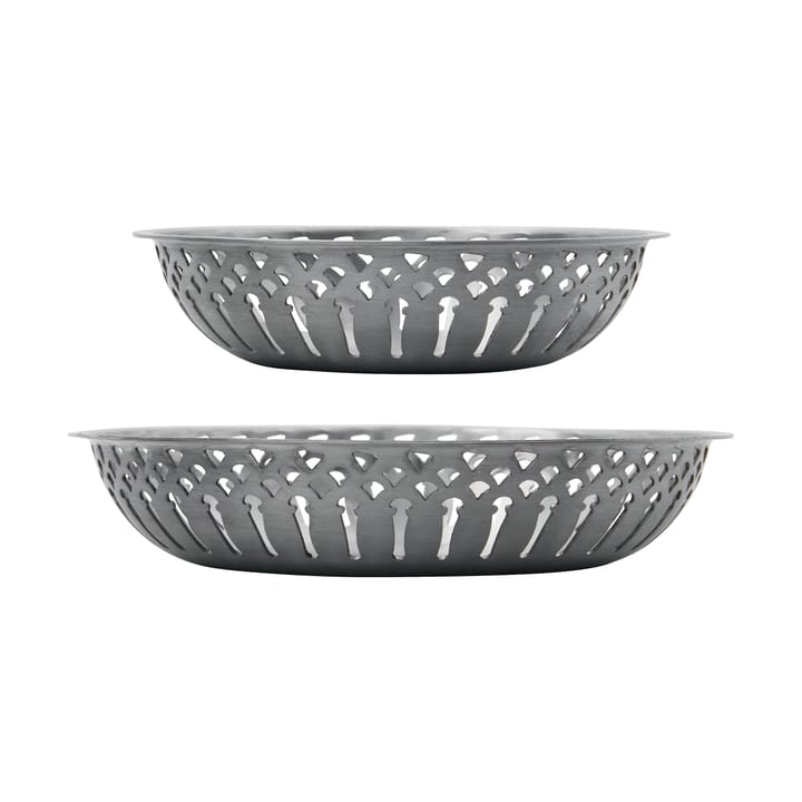 Nicolas Vahé bread basket 2 pieces - Antique silver finish - Nicolas Vahé
