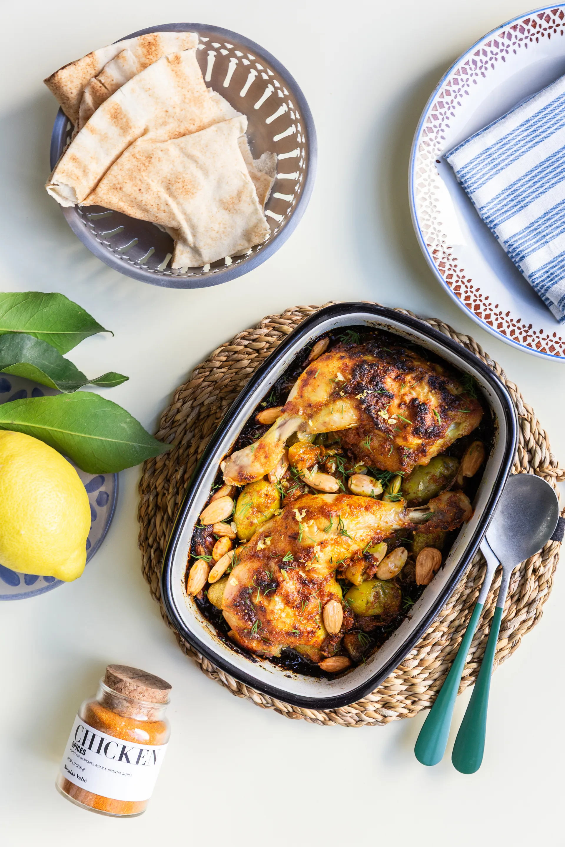 Nicolas Vahé bread basket 2 pieces, Antique silver finish Nicolas Vahé