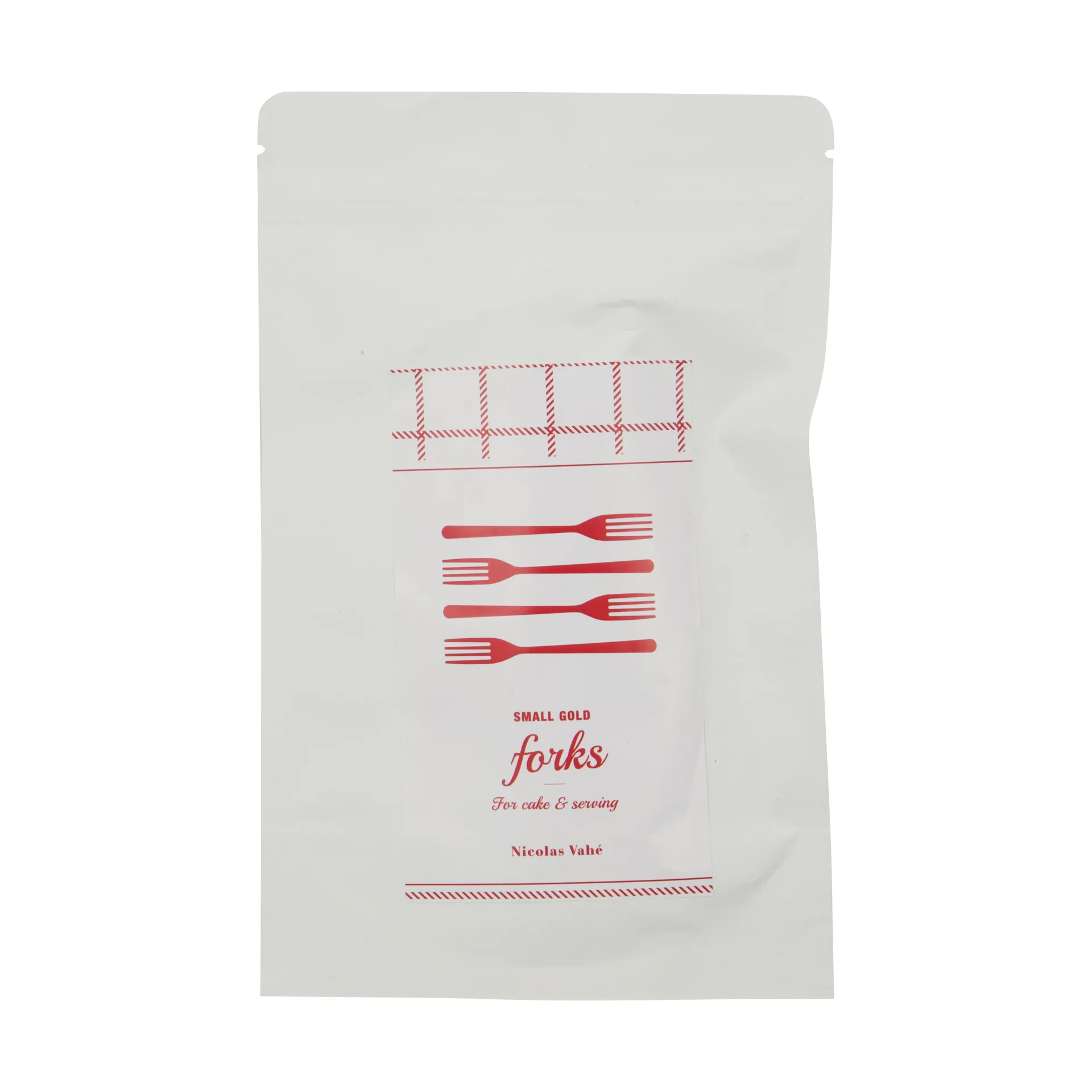 Nicolas Vahé cake fork 4-pack, Antique gold finish Nicolas Vahé