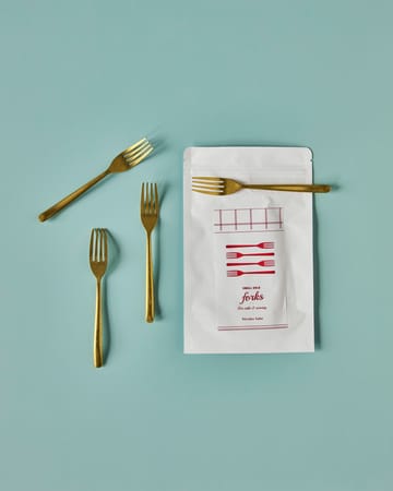 Nicolas Vahé cake fork 4-pack - Antique gold finish - Nicolas Vahé