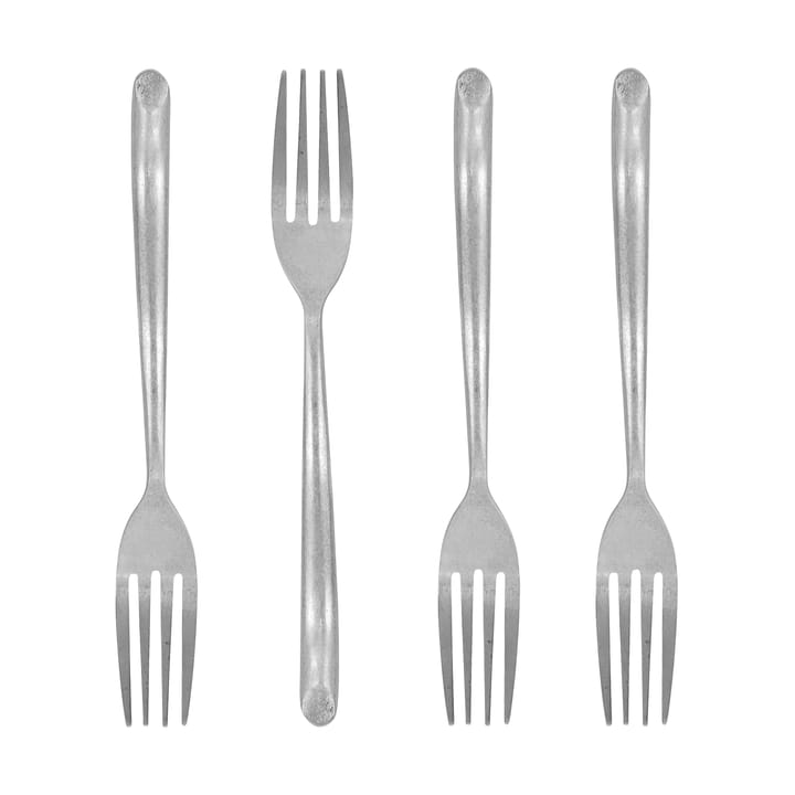 Nicolas Vahé cake fork 4-pack - Antique silver finish - Nicolas Vahé