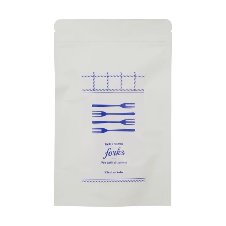 Nicolas Vahé cake fork 4-pack, Antique silver finish Nicolas Vahé