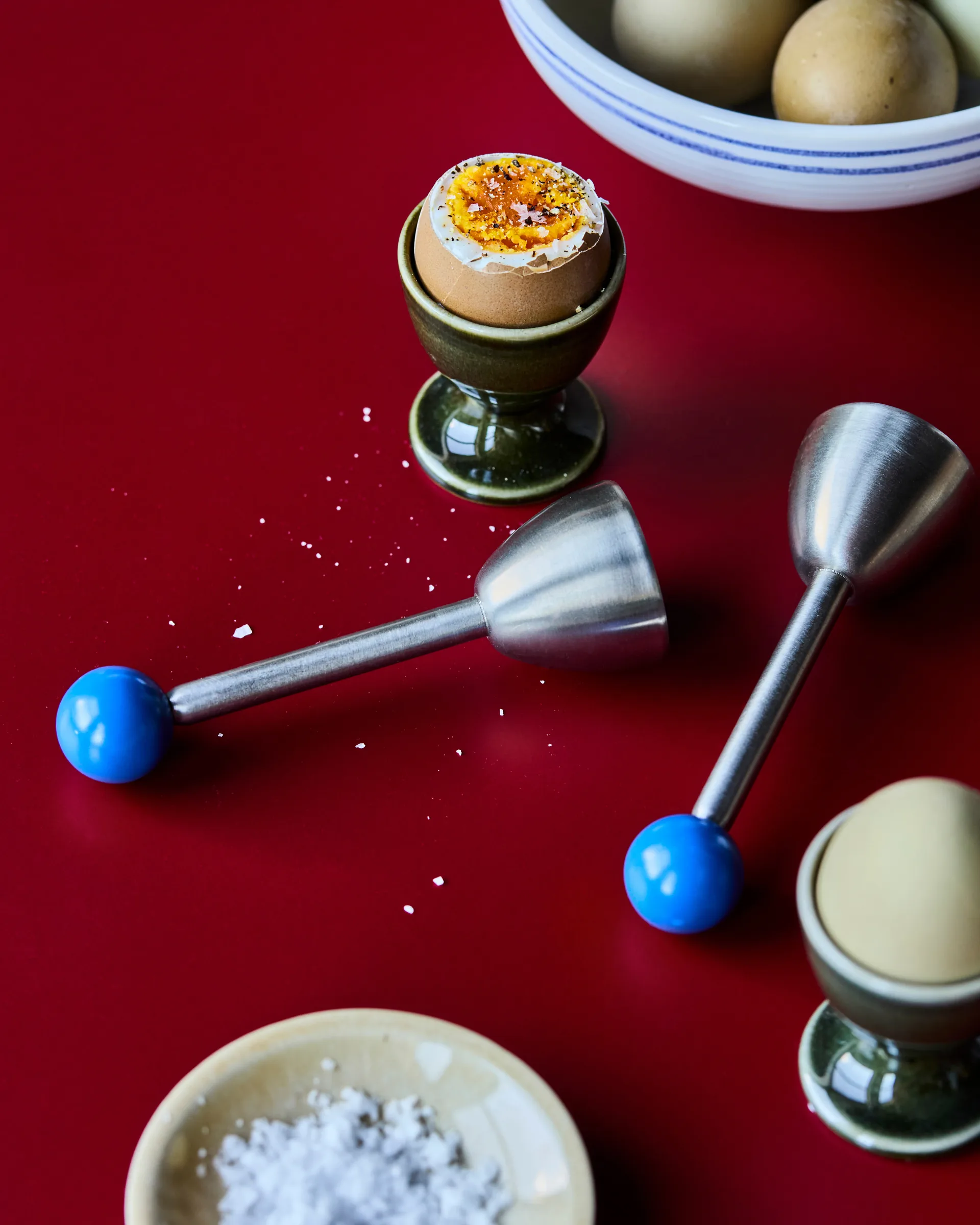 Nicolas Vahé egg opener, Blue Nicolas Vahé