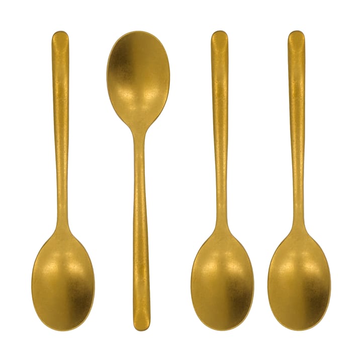 Nicolas Vahé teaspoon 4-pack - Antique gold finish - Nicolas Vahé