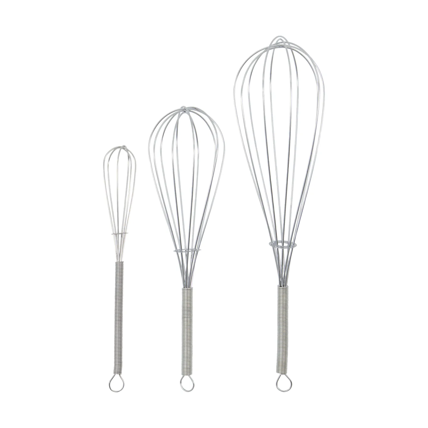 Nicolas Vahé whisks 3 pieces, Silver finish Nicolas Vahé