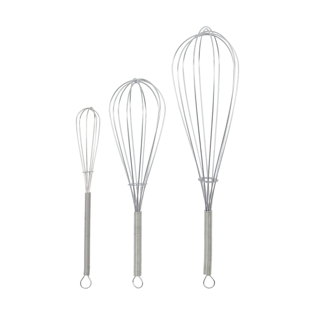 Nicolas Vahé whisks 3 pieces Silver finish | Scandinavian Design | Silver-coloured