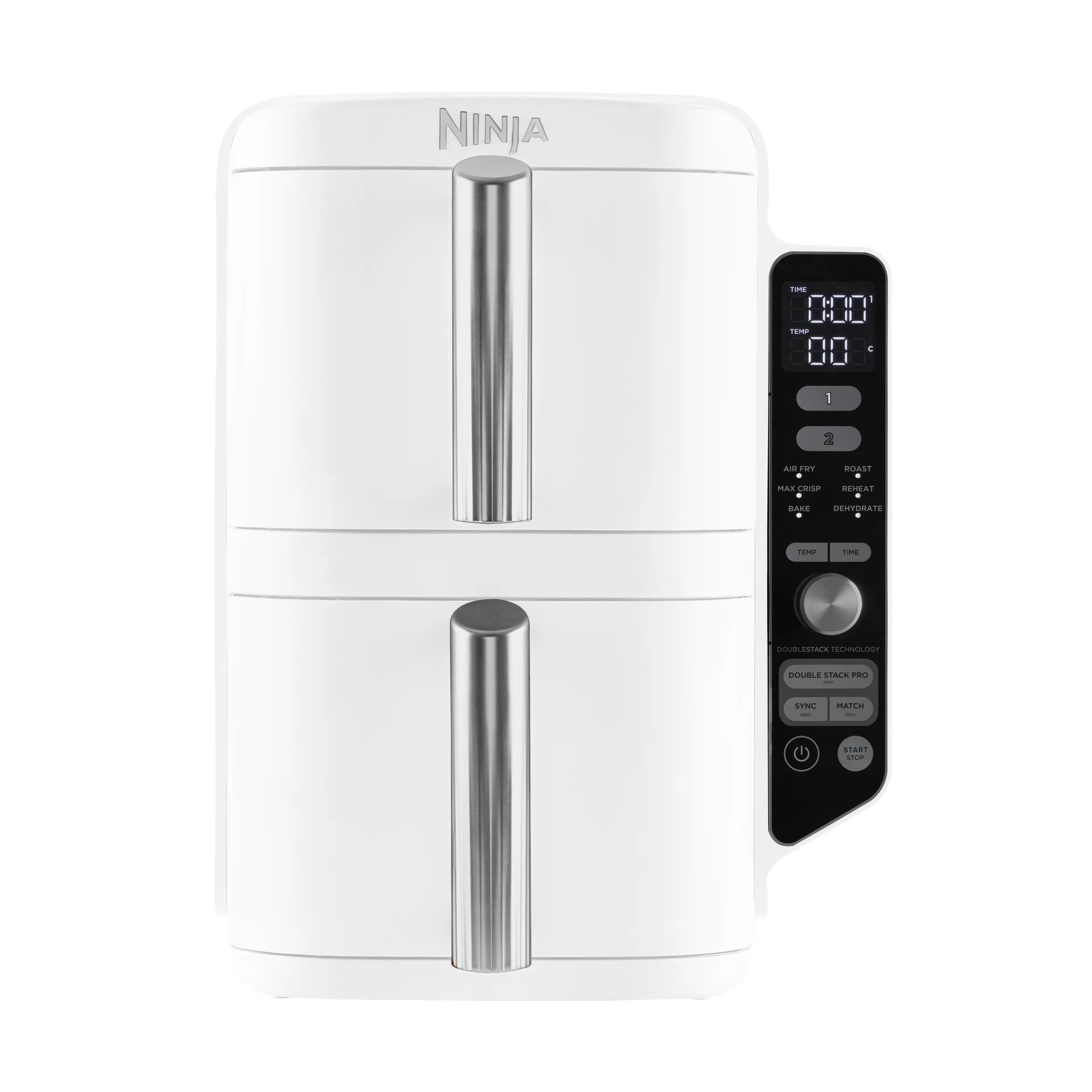 Ninja Air Fryer SL400EUWH double stack XL 2 drawers 9.5 L, White Ninja