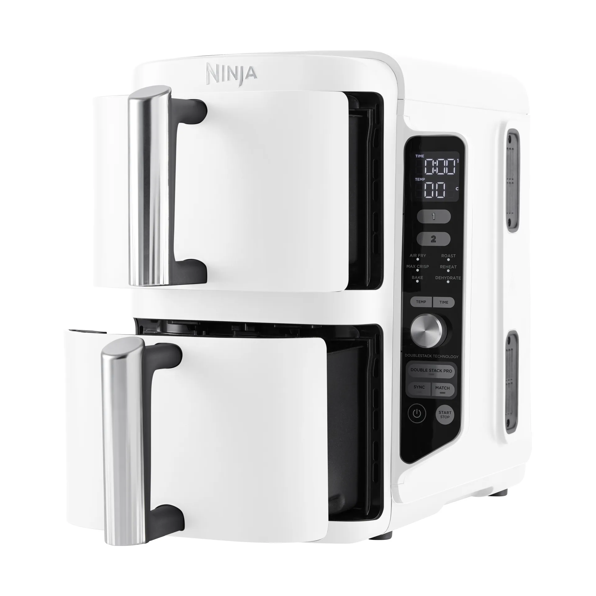 Ninja Air Fryer SL400EUWH double stack XL 2 drawers 9.5 L, White Ninja