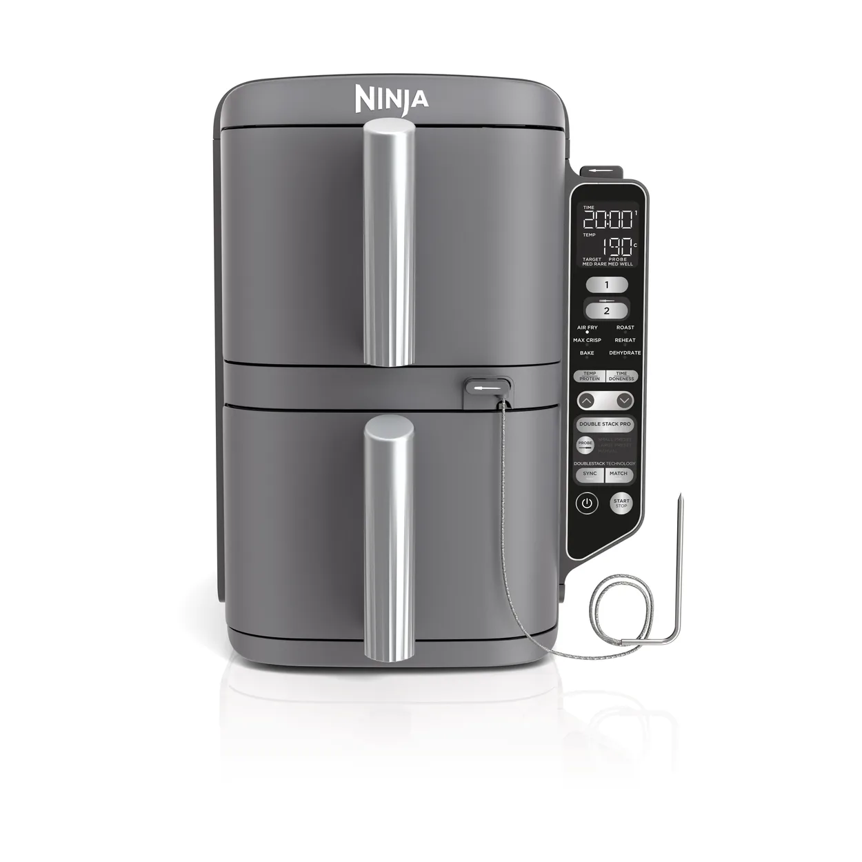 Ninja Air Fryer SL451EU stacked dual zone XL 9.5 L Black