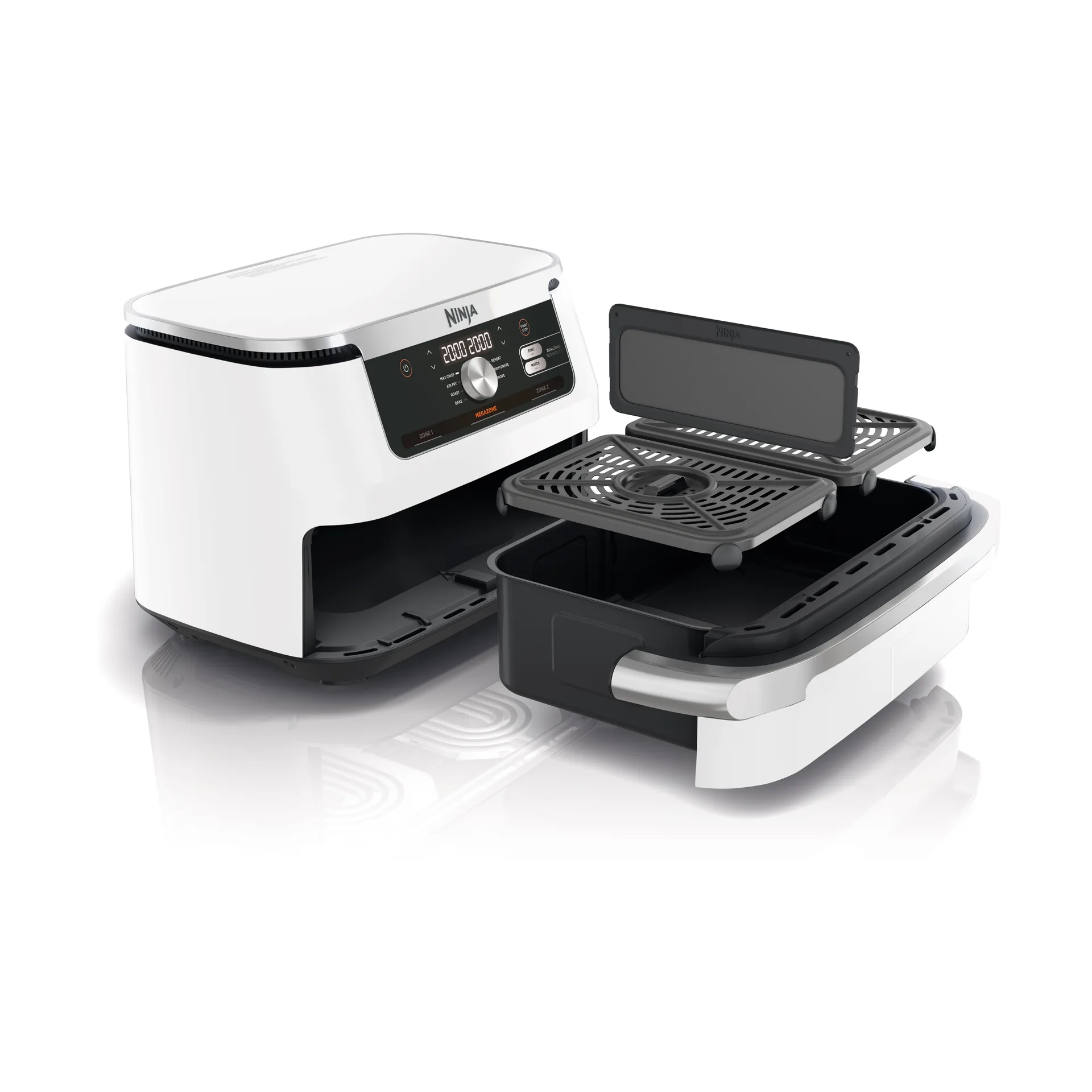 Ninja Foodi Air Fryer AF500EUWH FlexDrawer 10.4 L, White Ninja