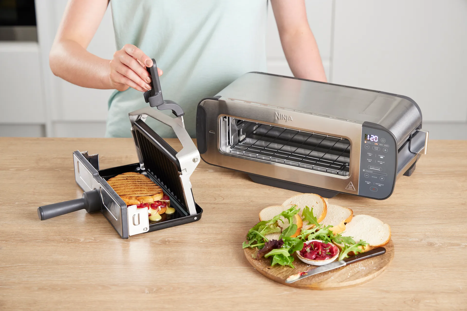 Ninja Foodi grill and panini press ST202EU 3-in-1, Stainless steel Ninja