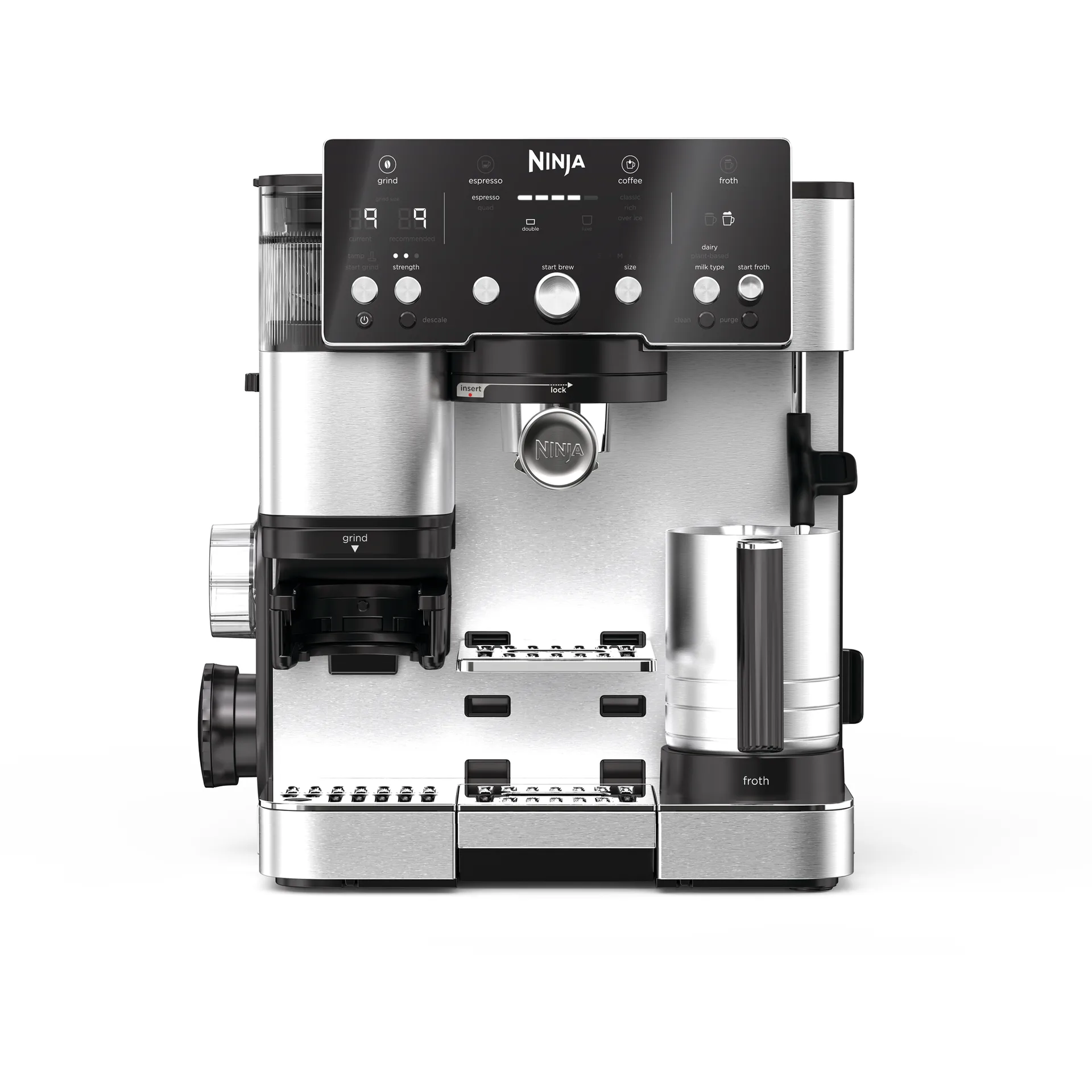 Ninja Luxe™ café essential 2-in-1 espresso machine, Stainless steel Ninja