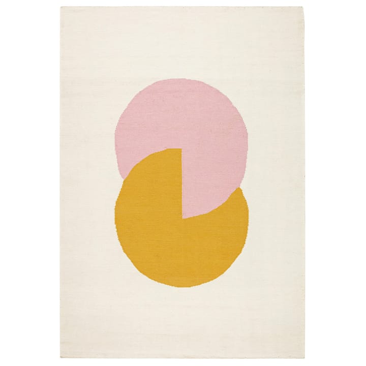 Circles blocks kelim rug pink - 200x300 cm - NJRD