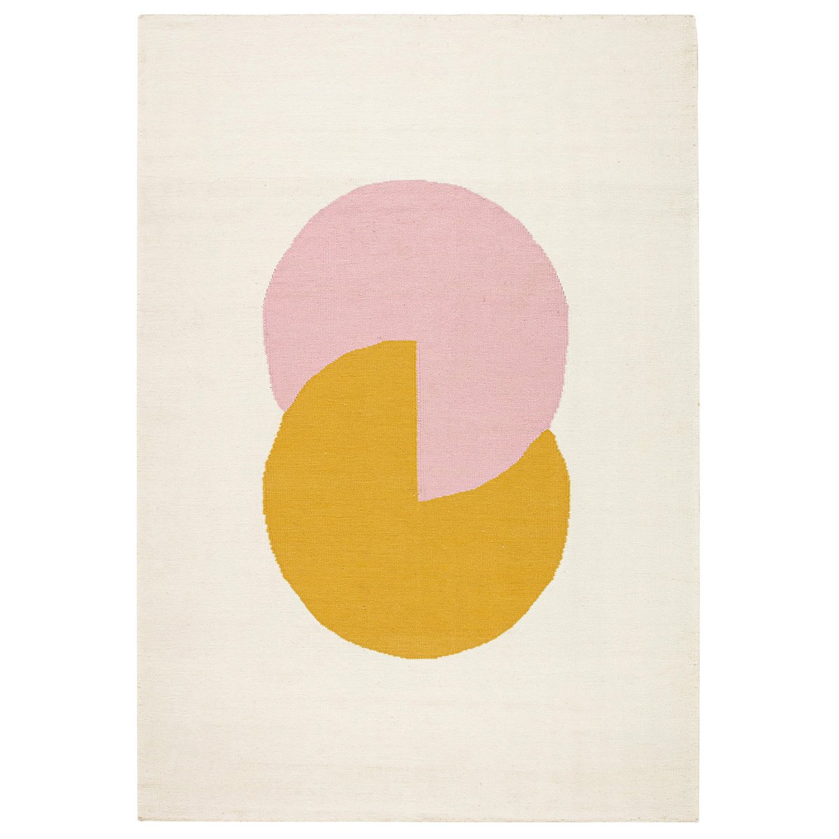 NJRD Circles blocks kelim rug pink 200x300 cm | Scandinavian Design | Wool rugs | Multi