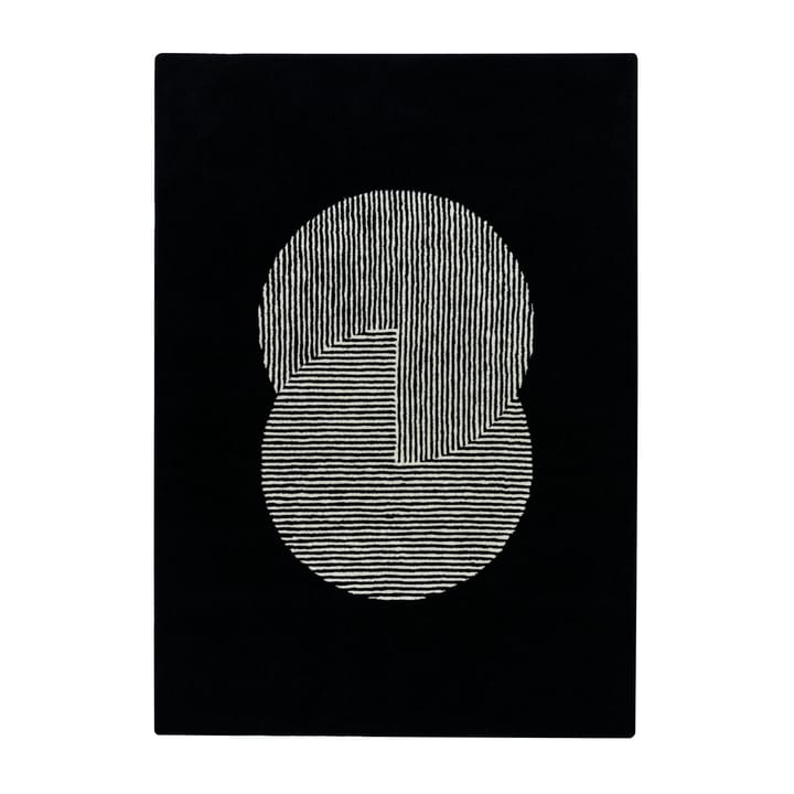Circles wool rug black - 170x240 cm - NJRD