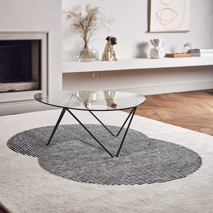 Circles wool rug natural white - 200x300 cm - NJRD