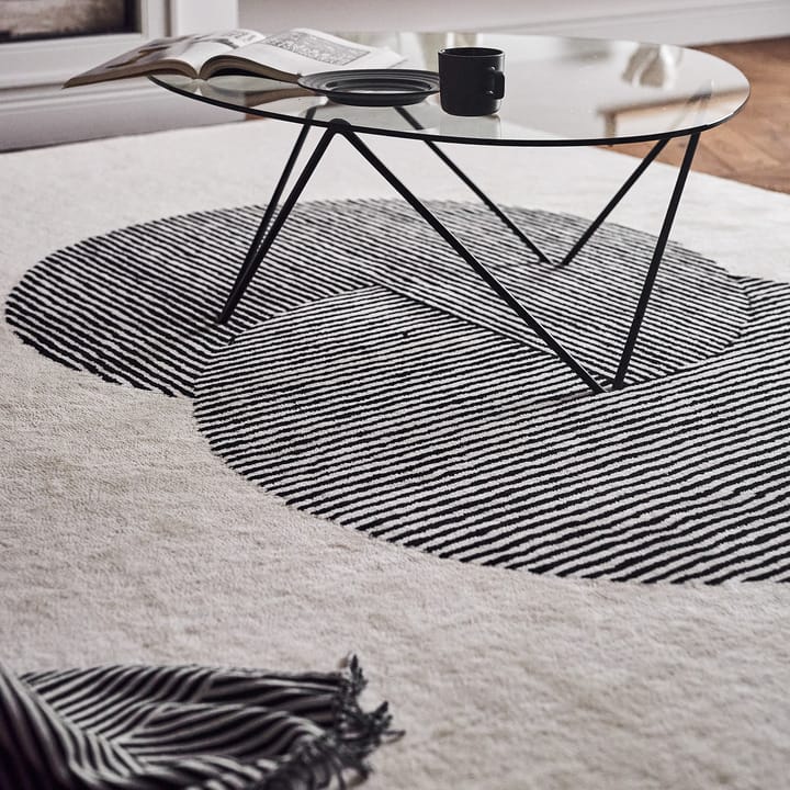 Circles wool rug natural white - 200x300 cm - NJRD