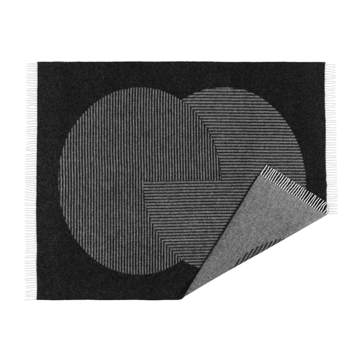 Circles wool throw 130x185 cm - Black - NJRD