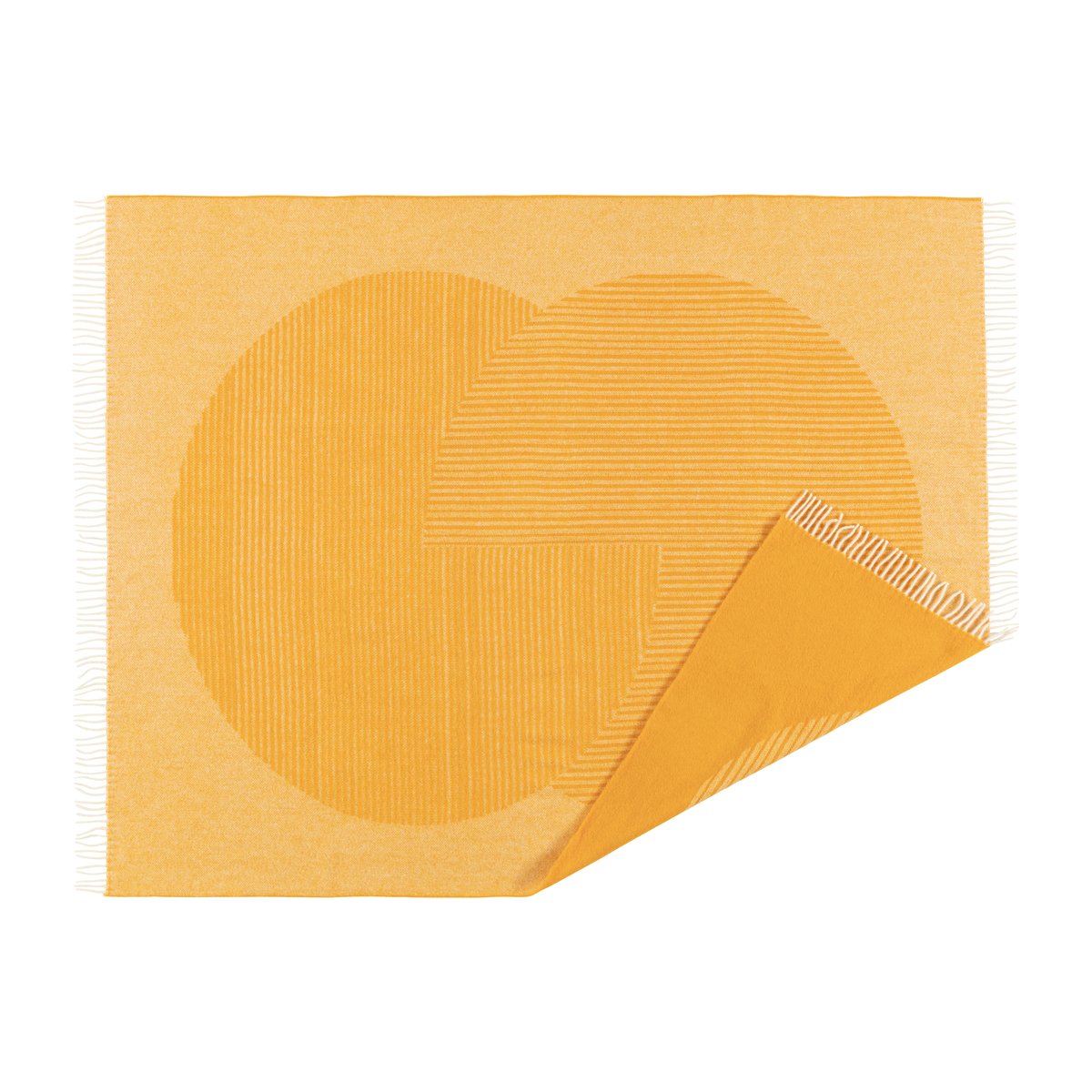 NJRD Circles wool throw 130x185 cm Yellow