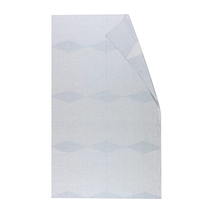 Geometric linnen tablecloth 147x250 cm - Blue-white - NJRD