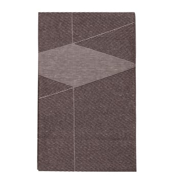 Geometric tablecloth 147x250 cm - Brown-white - NJRD