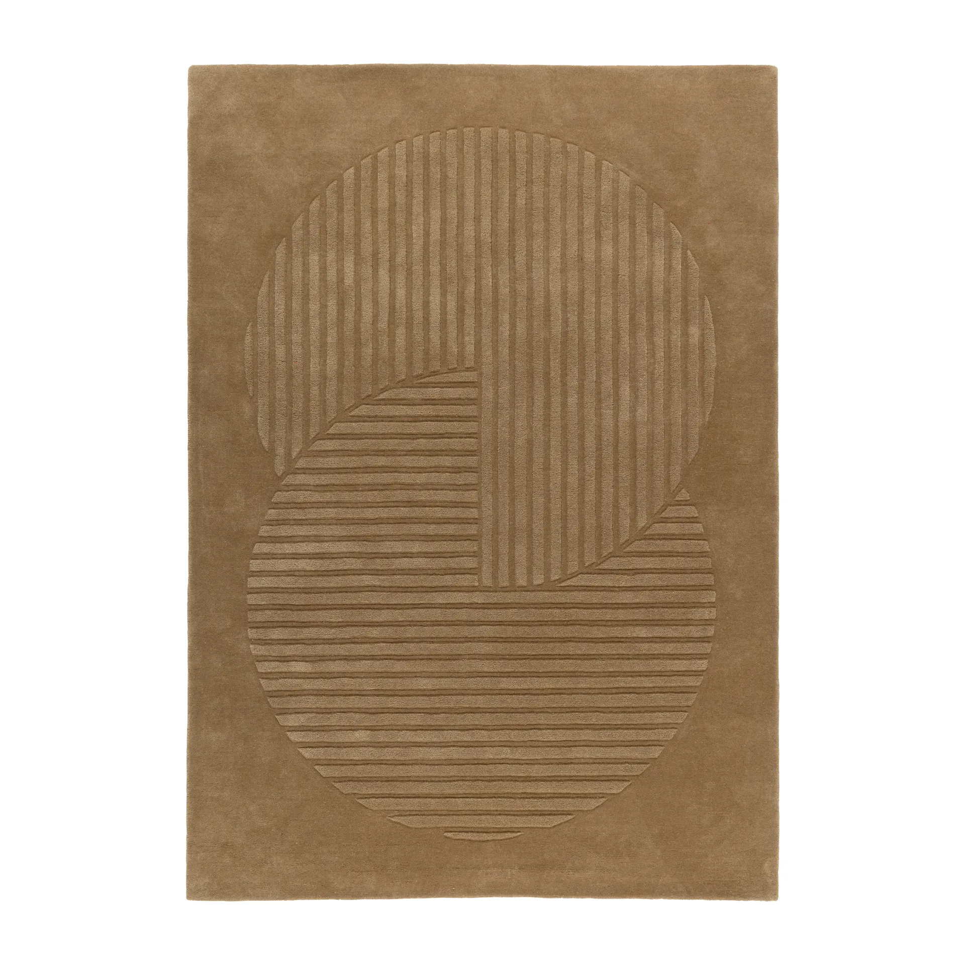 Levels Circles wool rug, Beige, 170x240 cm NJRD