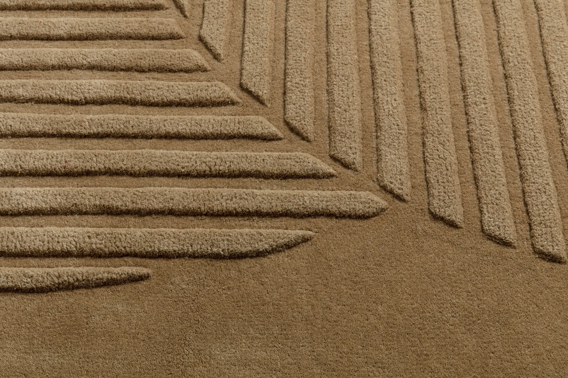 Levels Circles wool rug, Beige, 170x240 cm NJRD