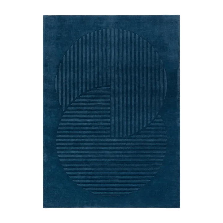 Levels Circles wool rug - Blue, 200x300 cm - NJRD