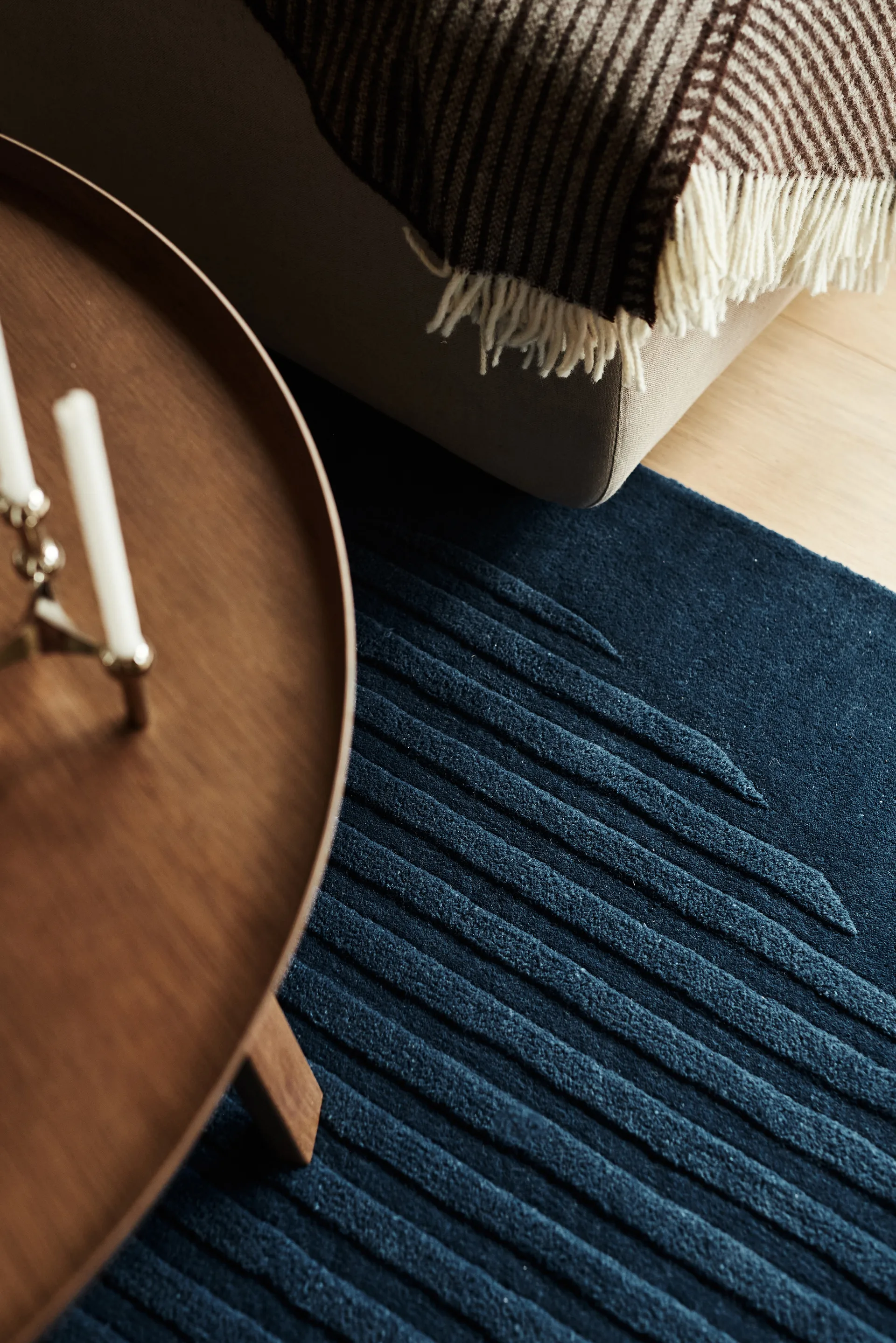 Levels Circles wool rug, Blue, 200x300 cm NJRD
