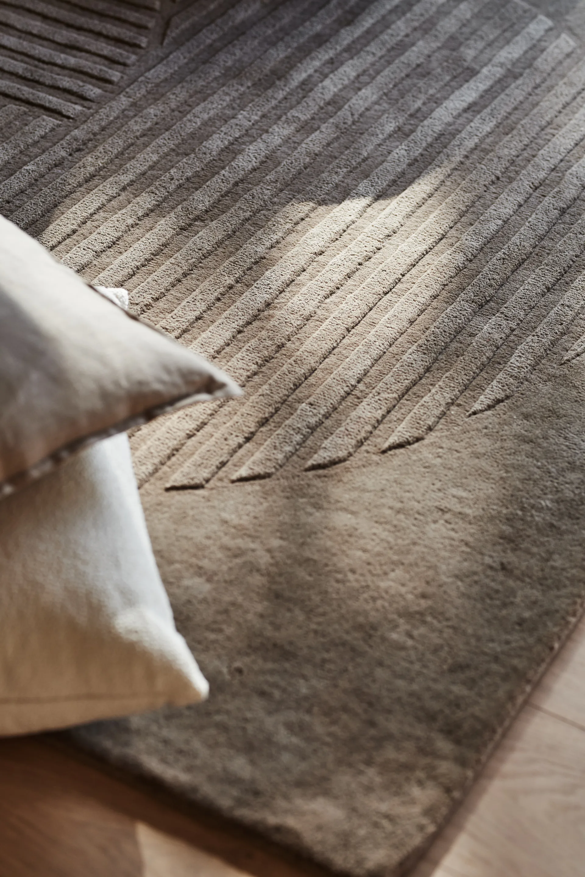 Levels Circles wool rug, Taupe, 200x300 cm NJRD