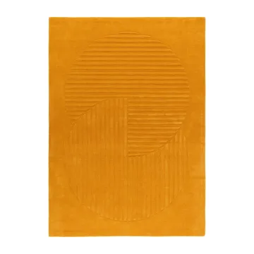 Levels Circles wool rug - Yellow, 170x240 cm - NJRD