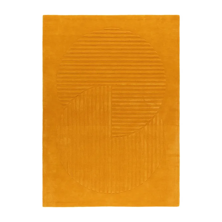 Levels Circles wool rug - Yellow, 170x240 cm - NJRD