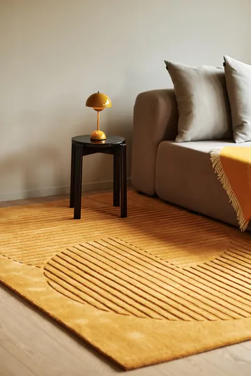 Levels Circles wool rug - Yellow, 170x240 cm - NJRD