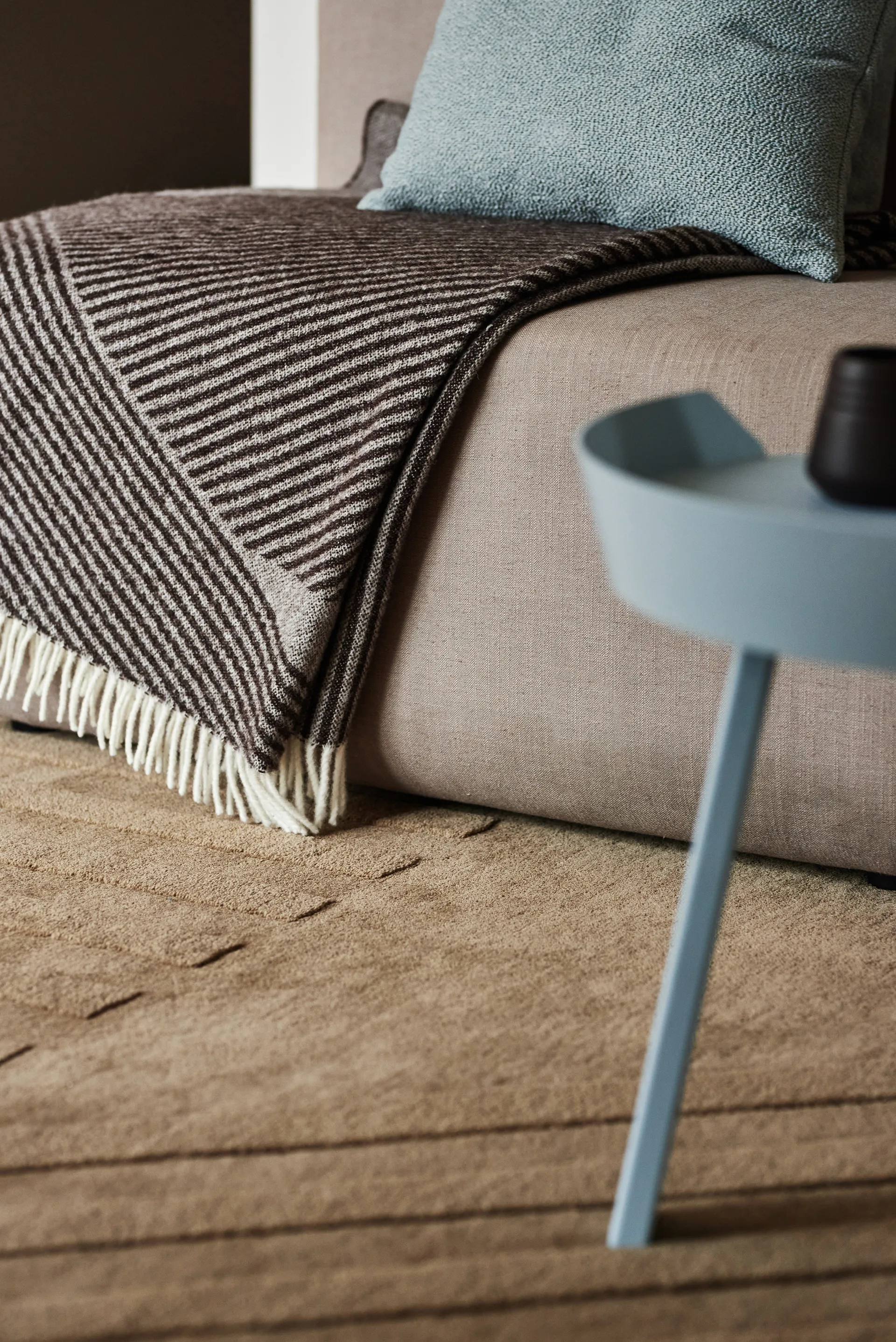 Levels Stripes wool rug, Beige, 200x300 cm NJRD