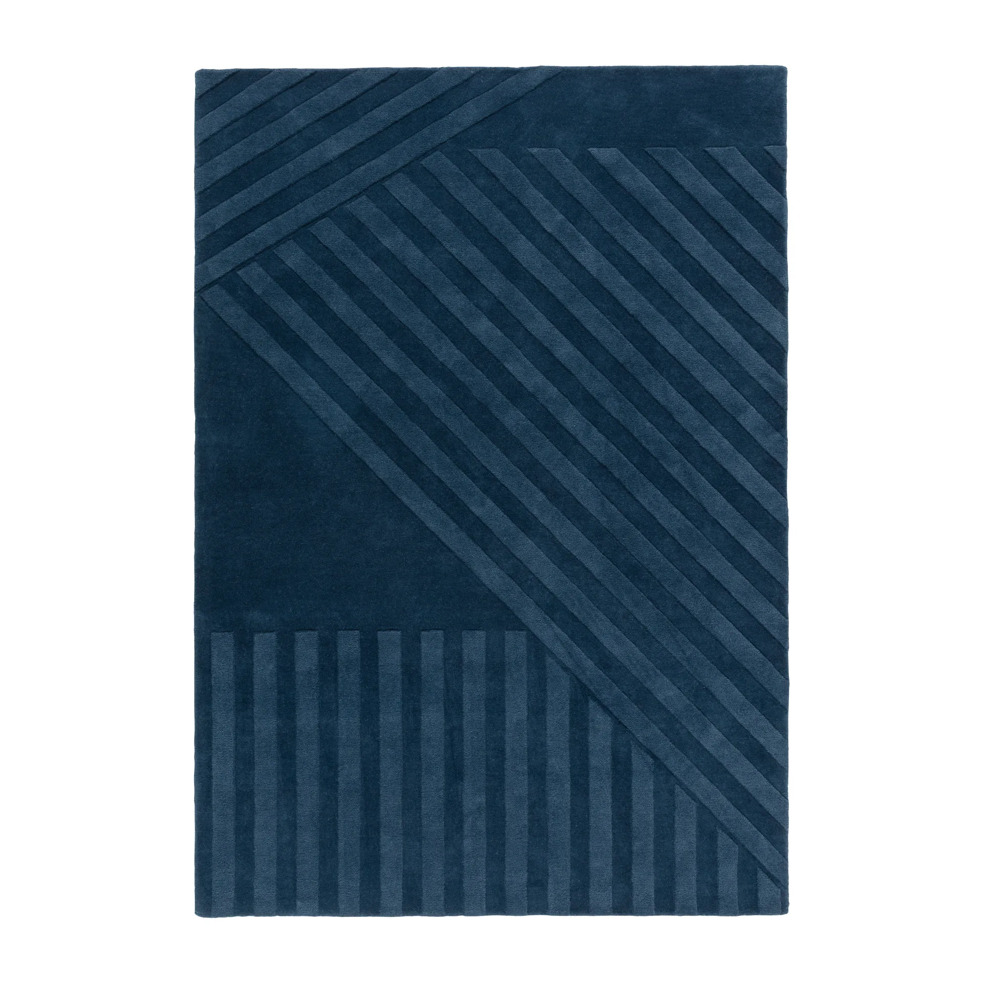 Levels Stripes wool rug, Blue, 170x240 cm NJRD