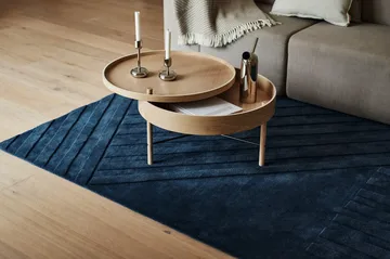 Levels Stripes wool rug - Blue, 170x240 cm - NJRD