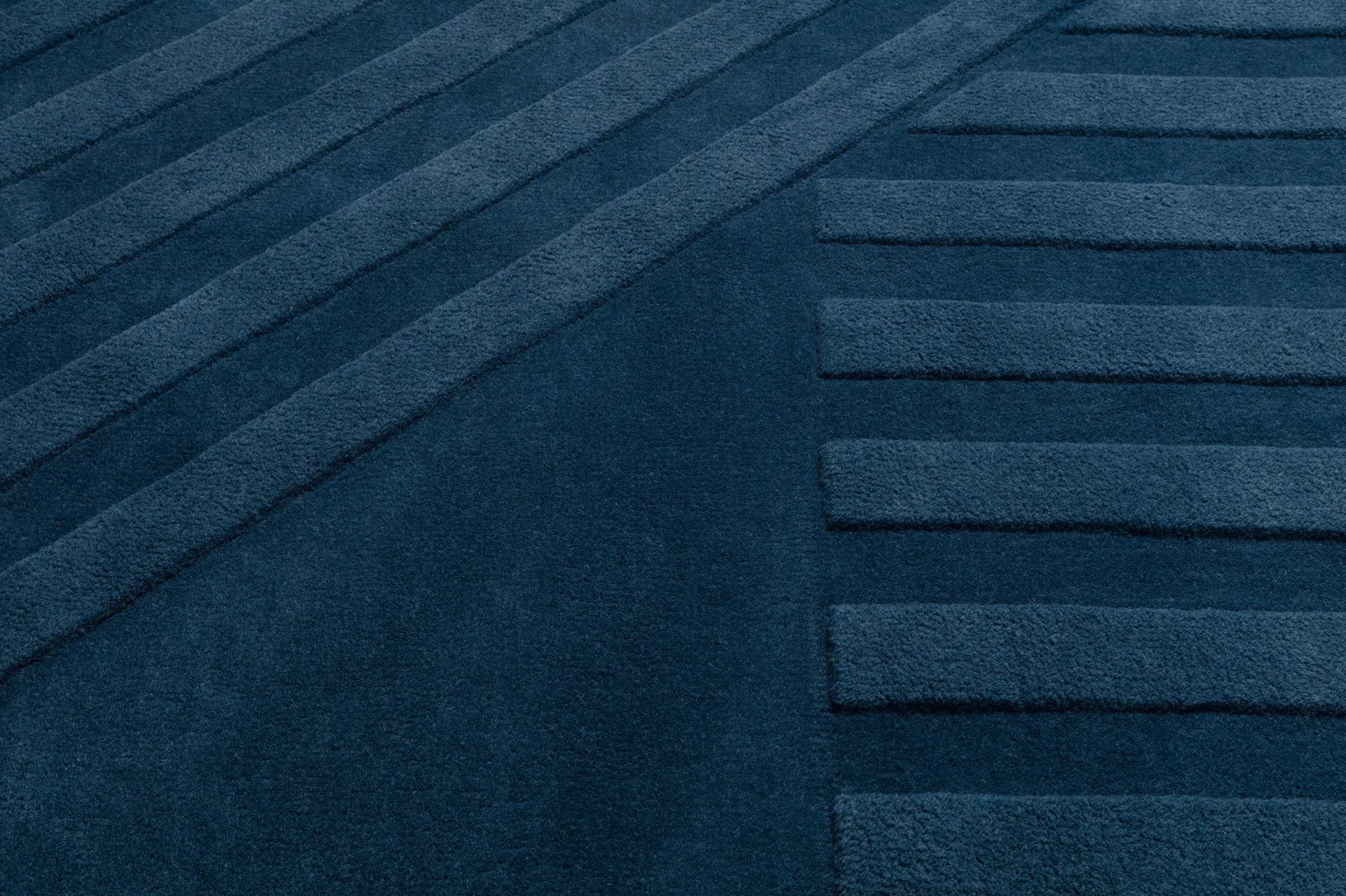 Levels Stripes wool rug, Blue, 170x240 cm NJRD