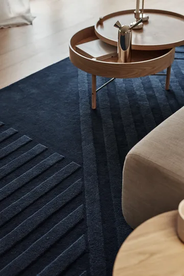 Levels Stripes wool rug - Blue, 170x240 cm - NJRD