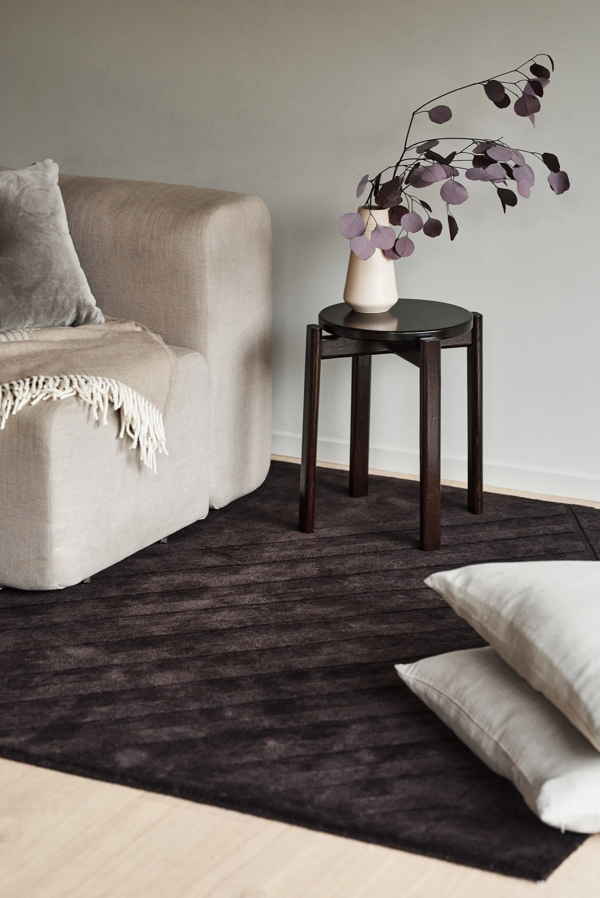 Levels Stripes wool rug, Brown, 170x240 cm NJRD